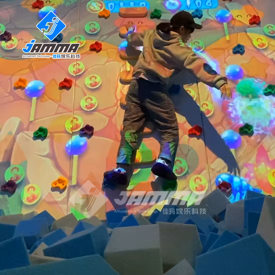 Augmented Reality Wall Climbing Simulation Projector for Children