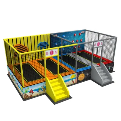 Parc de trampoline d'intérieur de sports de rebond drôle bon marché d'enfants et d'adultes adaptés aux besoins du client